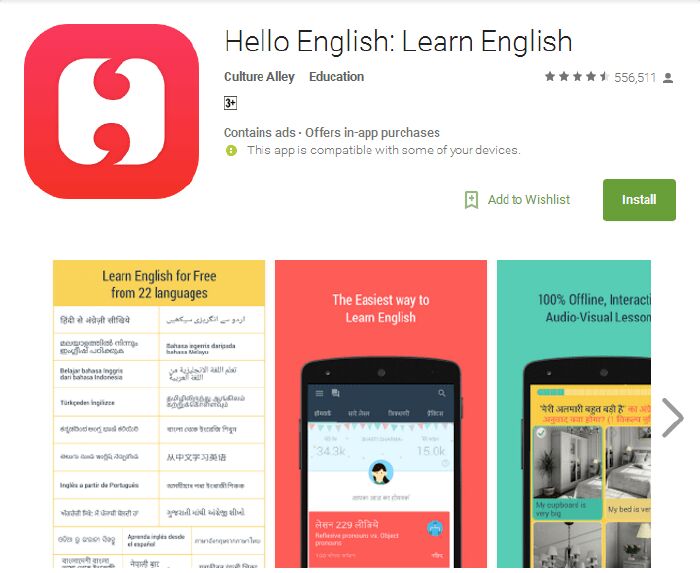 Phần mềm học tiếng Anh miễn phí hay Hello English